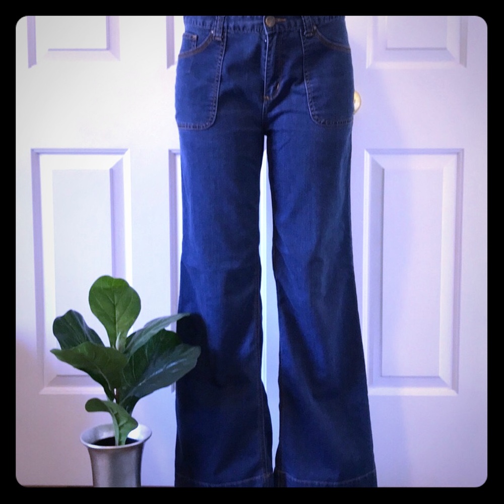Christopher & Banks Blue Boho Flare Jeans Size 10
